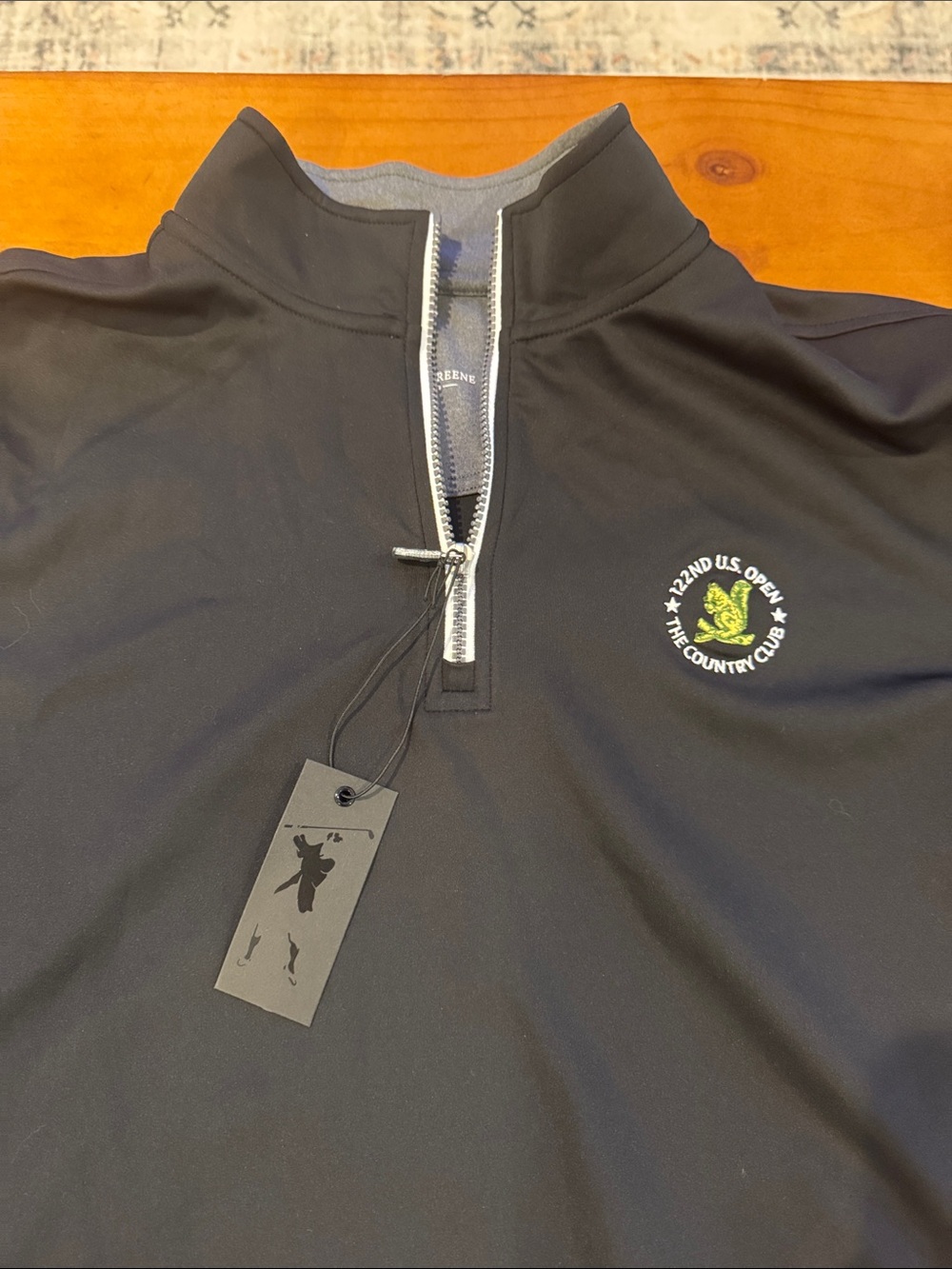 (NWT) Mens Fairway & Greene Black Q-Zip Pullover 122nd US Open Logo